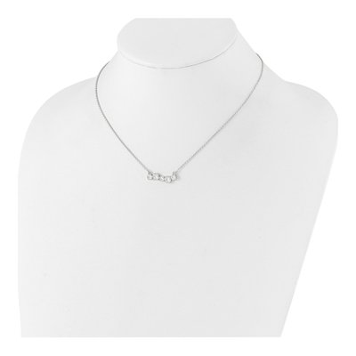 Sterling Silver CZ Bar Necklace – view 4