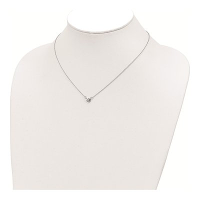Sterling Silver CZ Bezel Necklace – view 4