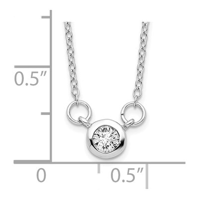 Sterling Silver CZ Bezel Necklace – view 5