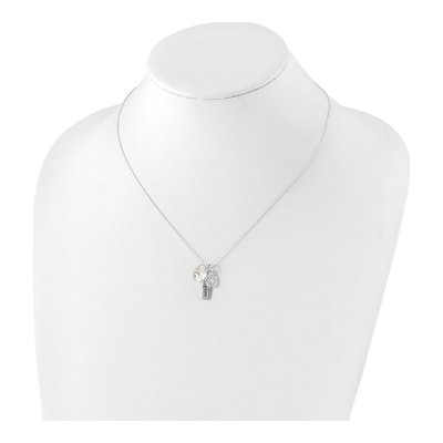 Sterling Silver Crystal Inspire Heart Pendant Necklace – view 4