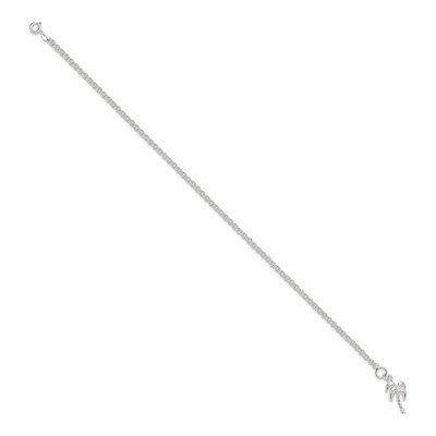 Sterling Silver Palm Tree Anklet – view 3