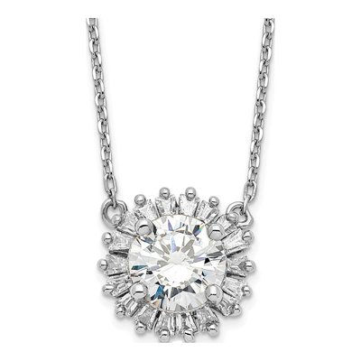 Sterling Silver CZ Fancy Necklace