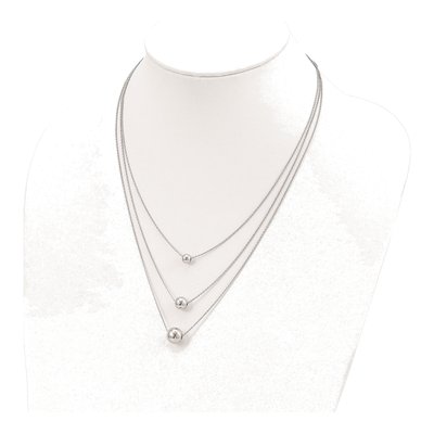 Sterling Silver 3-Strand Cable Necklace – view 4