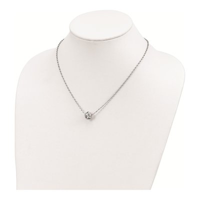 Sterling Silver Love Knot Pendant Necklace – view 4