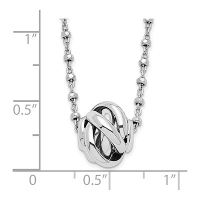 Sterling Silver Love Knot Pendant Necklace – view 5