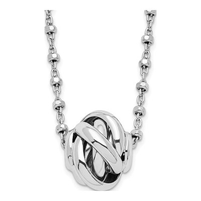 Sterling Silver Love Knot Pendant Necklace