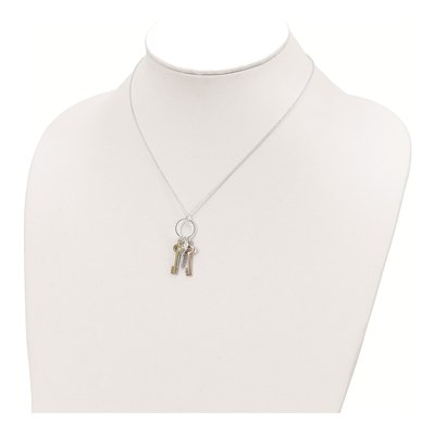 Sterling Silver Keys Pendant Necklace – view 4
