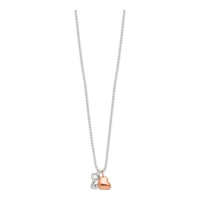 Sterling Silver Heart Key Pendant Necklace – view 3