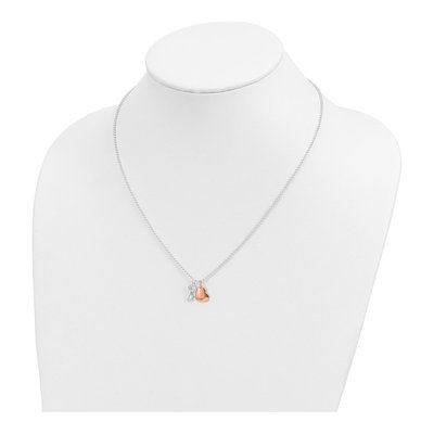 Sterling Silver Heart Key Pendant Necklace – view 4