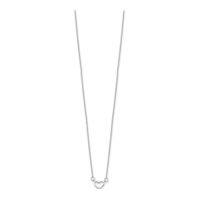 Sterling Silver Heart Pendant Necklace – view 3