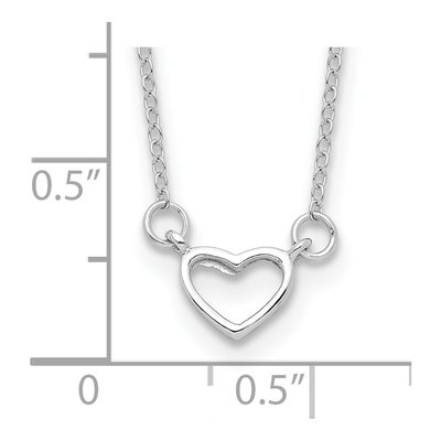 Sterling Silver Heart Pendant Necklace – view 6