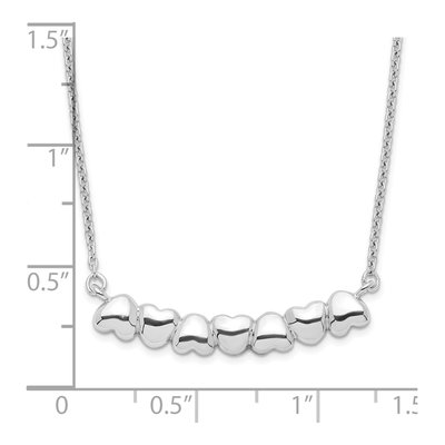 Sterling Silver Heart Bar Pendant Necklace – view 5