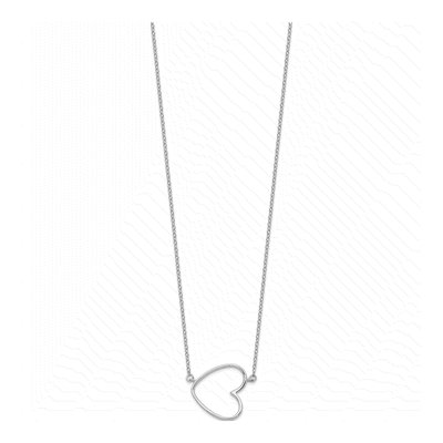 Sterling Silver Heart Pendant Necklace – view 3