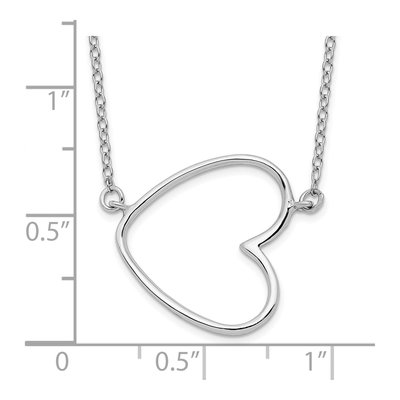 Sterling Silver Heart Pendant Necklace – view 5