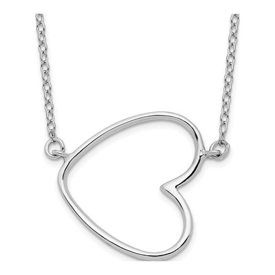 Sterling Silver Heart Pendant Necklace