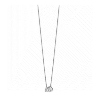 Sterling Silver Hearts Pendant Necklace – view 3
