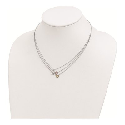 Sterling Silver Sun Moon Star Pendant Necklace – view 4