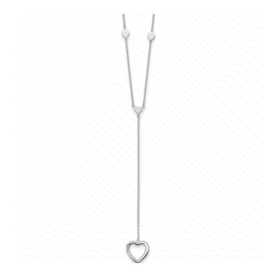 Sterling Silver Hearts Y-Necklace Pendant Necklace