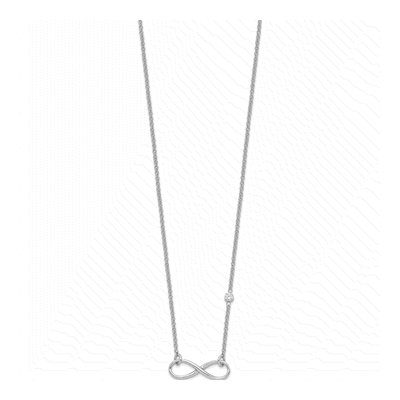 Sterling Silver CZ Infinity Knot Pendant Necklace – view 3