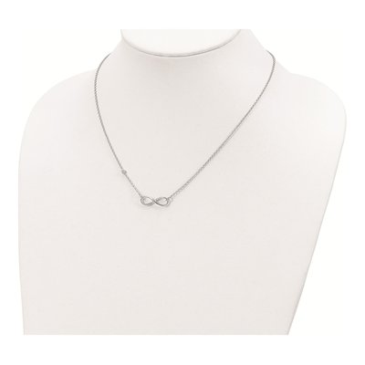 Sterling Silver CZ Infinity Knot Pendant Necklace – view 4