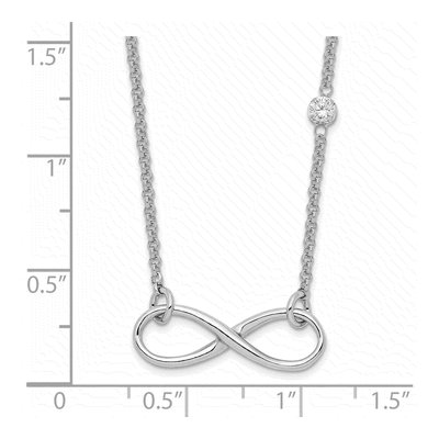 Sterling Silver CZ Infinity Knot Pendant Necklace – view 5