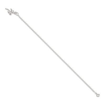 Sterling Silver Palm Tree Anklet – view 3