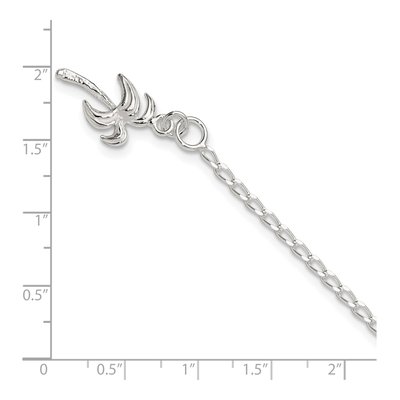 Sterling Silver Palm Tree Anklet – view 4