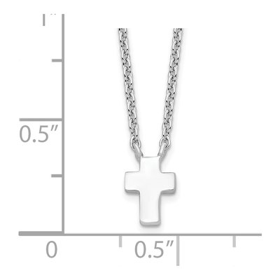Sterling Silver Cross Pendant Necklace – view 5