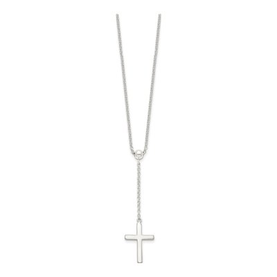 Sterling Silver Cross Pendant Necklace – view 3