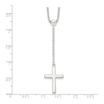 Sterling Silver Cross Pendant Necklace – view 5