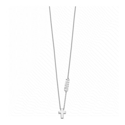 Sterling Silver Faith Cross Pendant Necklace – view 3