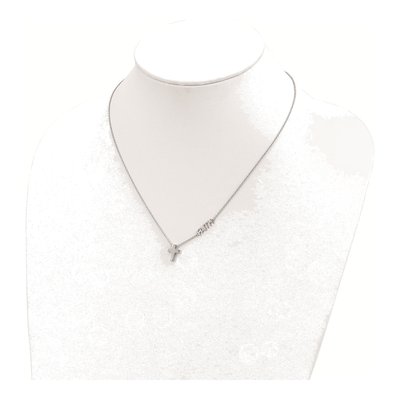 Sterling Silver Faith Cross Pendant Necklace – view 4