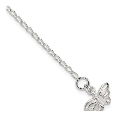 Sterling Silver Butterfly Anklet