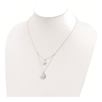 Sterling Silver Starfish Sand Dollar Pendant Necklace – view 4