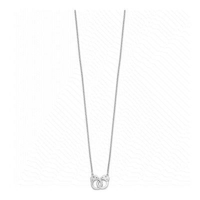 Sterling Silver Handcuff Pendant Necklace – view 3