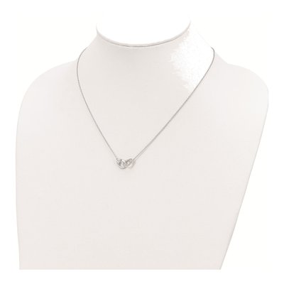Sterling Silver Handcuff Pendant Necklace – view 4