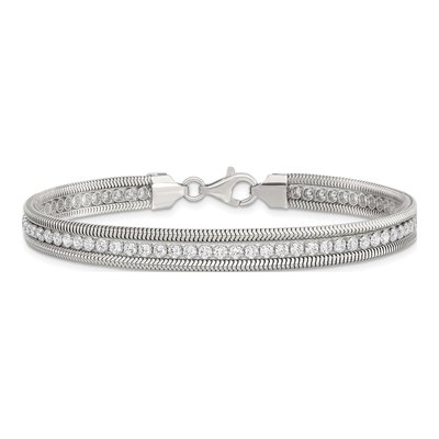 Sterling Silver CZ Bracelet – view 3
