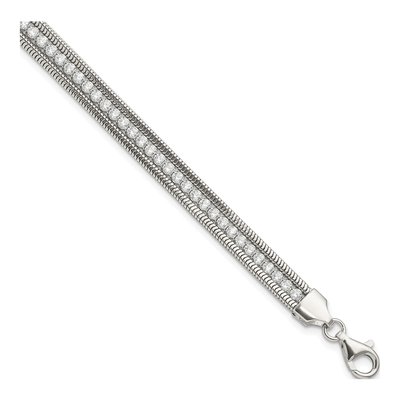 Sterling Silver CZ Bracelet