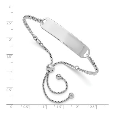 Sterling Silver Adjustable ID Bracelet – view 3
