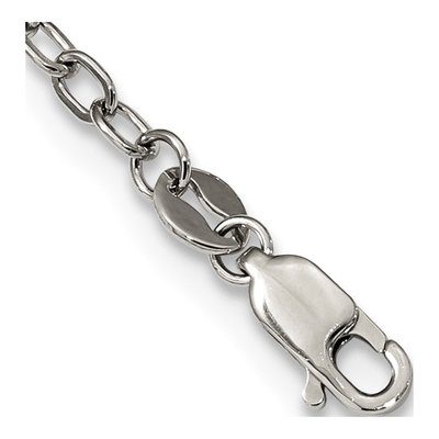 Sterling Silver CZ Open Oval Pendant Necklace – view 2