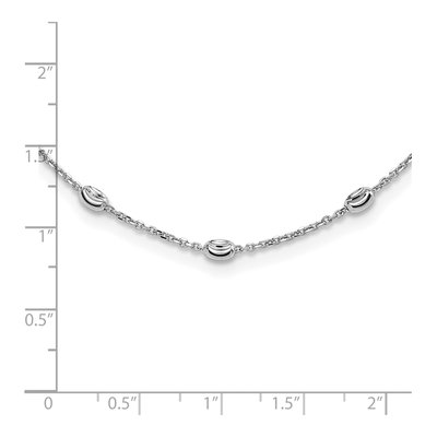 Sterling Silver Diamond-Cut Beaded Necklace – view 7
