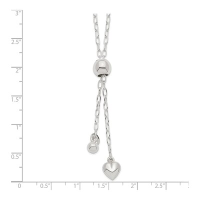 Sterling Silver Cable Heart Necklace – view 5