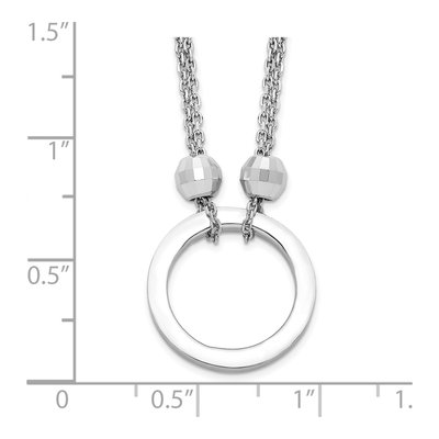Sterling Silver Diamond-Cut Circle Necklace – view 6