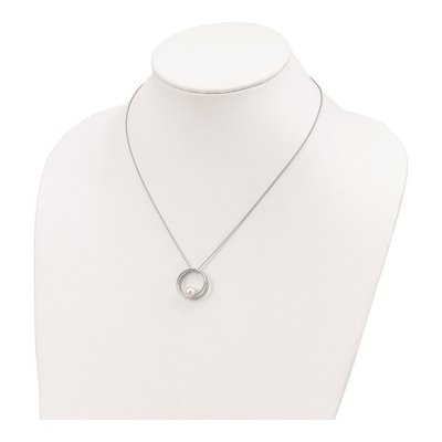 Sterling Silver Freshwater Cultured Pearl Round Necklace – view 4