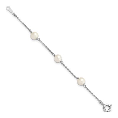 Sterling Silver Freshwater Cultured Pearl Girls' Bracelet – view 2