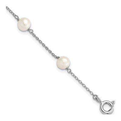 Sterling Silver Freshwater Cultured Pearl Girls' Bracelet