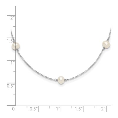 Sterling Silver Freshwater Cultured Pearl Girls' Necklace – view 5