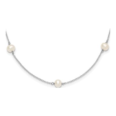 Sterling Silver Freshwater Cultured Pearl Girls' Necklace