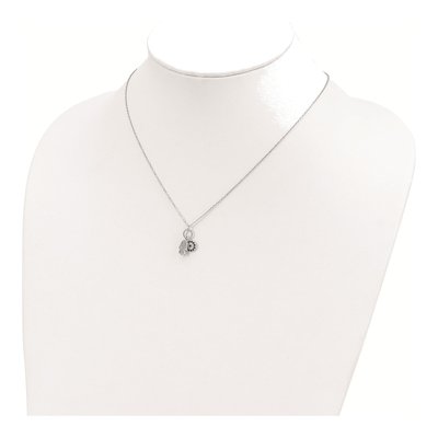Sterling Silver CZ Hamsa Eye Pendant Necklace – view 4