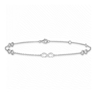 Sterling Silver Infinity Anklet – view 4